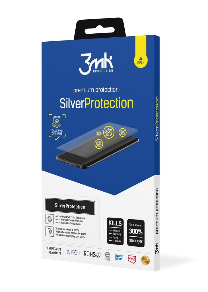LCD kaitsekile 3MK Silver Protection+ Samsung S901 S22 5G hind ja info | Ekraani kaitsekiled | kaup24.ee