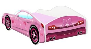 Voodi madratsiga Car BED-PINK-2, 140x70 cm, roosa цена и информация | Детские кровати | kaup24.ee