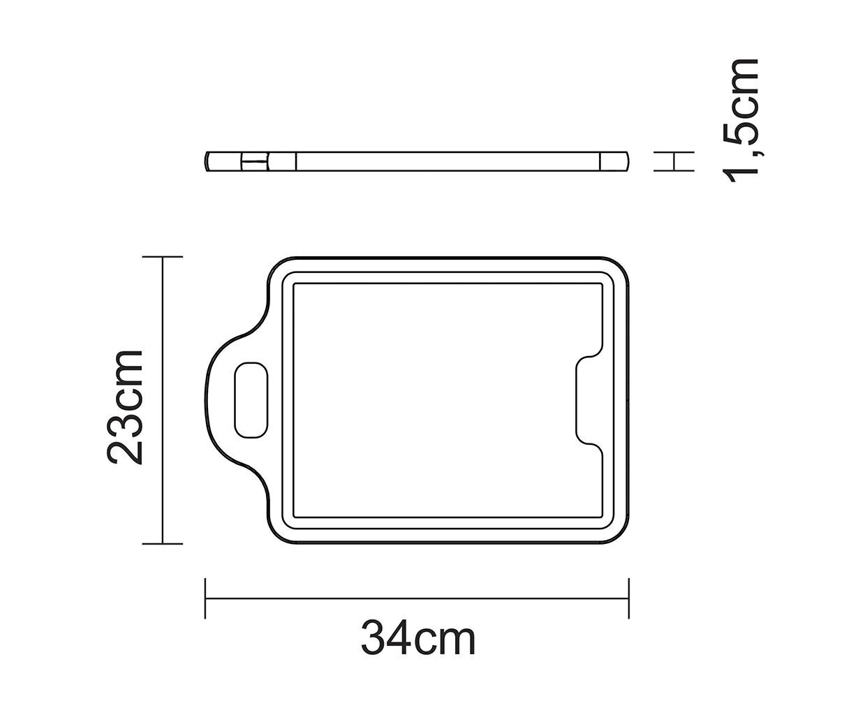 Tramontina BBQ lõike- ja serveerimislaud 34x23x1.5 cm astroonium (tiigripuu) цена и информация | Lõikelauad | kaup24.ee