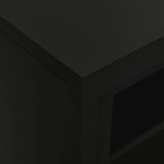 vidaXL liugustega kapp, must, 90 x 40 x 90 cm, teras hind ja info | Elutoa väikesed kapid | kaup24.ee