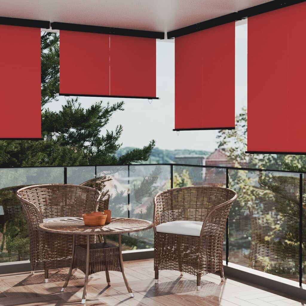 vidaXL rõdu külgsein, 170 x 250 cm, punane цена и информация | Päikesevarjud, markiisid ja alused | kaup24.ee