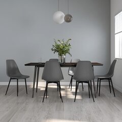 Обеденные стулья, 6 шт., серые цена и информация | Стулья для кухни и столовой | kaup24.ee