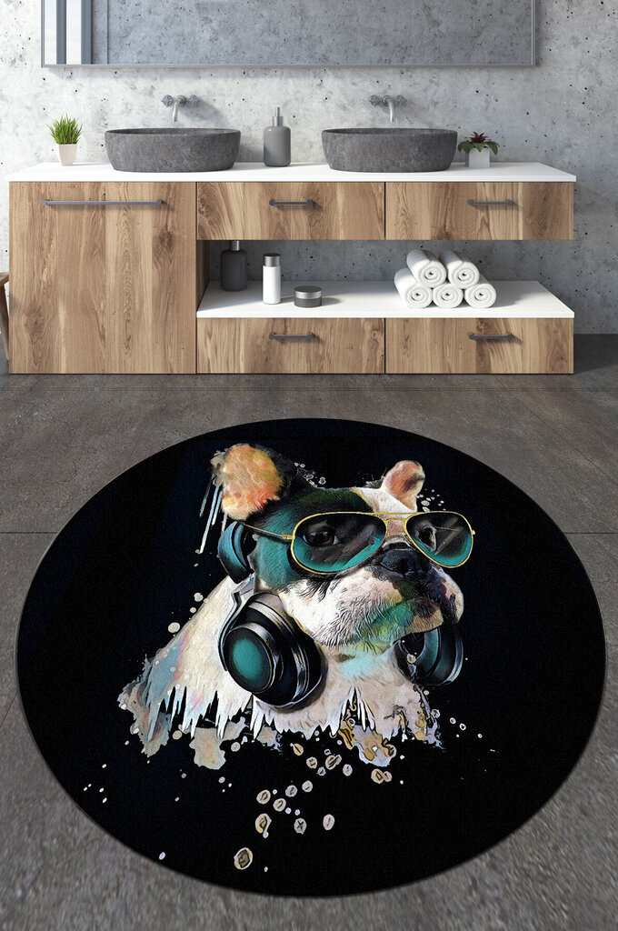 Asir vannitoavaip Glasses Dog, 160 cm hind ja info | Vannitoa sisustuselemendid ja aksessuaarid | kaup24.ee