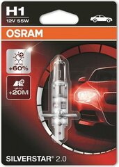 Autopirn Osram Silverstar 2.0 H1, 1 tk цена и информация | Автомобильная ксеноновая лампа D2R 6000К (Китай) | kaup24.ee