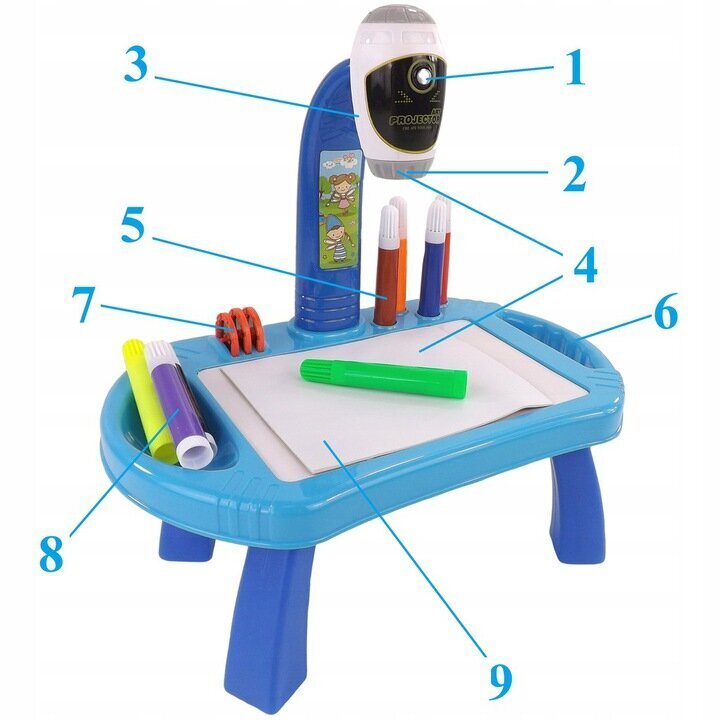 Laste projektor joonistamiseks / Loominguline laud projektori, liuguste ja viltpliiatsidega hind ja info | Arendavad mänguasjad | kaup24.ee