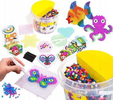 Цветная термомозаика/ мозаика 5000шт + шаблоны цена и информация | Развивающие игрушки | kaup24.ee