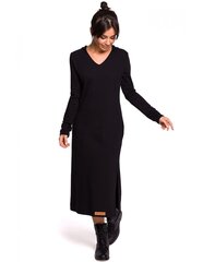 Макси-платье с капюшоном B128, черное цена и информация | Платья | kaup24.ee