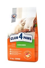 CLUB 4 PAWS Premium täisväärtuslik kuivtoit kassidele kanaga, 5 kg hind ja info | Kuivtoit kassidele | kaup24.ee