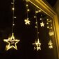 HI valgustähtede kardin "Fairy" 63 LEDiga hind ja info | Jõulukaunistused | kaup24.ee