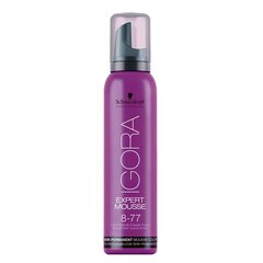 Оттеночная пенка для волос Schwarzkopf Igora Expert Mousse 8-77 Light Blonde Copper Extra, 100 мл цена и информация | Краска для волос | kaup24.ee