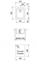 Kivist valamu Plados-Telma Cube ON4110 29TG Avena beeži värvi hind ja info | Köögivalamud | kaup24.ee