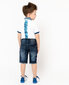 Poiste lühikesed teksapüksid Gulliver, sinine 110 cm цена и информация | Poiste lühikesed püksid | kaup24.ee