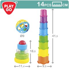 Mänguasjakomplekt PlayGo (2 püramiidi, 1 helisema), 6 m+ цена и информация | Игрушки для малышей | kaup24.ee