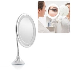 Увеличительное зеркало со светодиодной подсветкой и присоской, гибкая подставка InnovaGoods цена и информация | Косметички, косметические зеркала | kaup24.ee