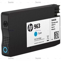 HP tindikassett 3JA23AE 963 Cyan - цена и информация | Картриджи для струйных принтеров | kaup24.ee