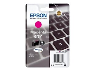 Чернильный картридж Epson C13T07U340 T07U340 407XL Cyan цена и информация | Картриджи для струйных принтеров | kaup24.ee