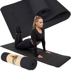 Гимнастический коврик Springos, 183x61x0,6 см, черный цена и информация | Коврики для йоги, фитнеса | kaup24.ee