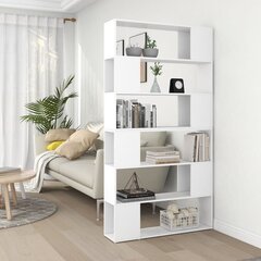vidaXL raamaturiiul/ruumijagaja, valge, 100x24x188 cm hind ja info | Riiulid | kaup24.ee