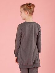 Туника для девочки с принтом темно-серая. цена и информация | Рубашки для девочек | kaup24.ee