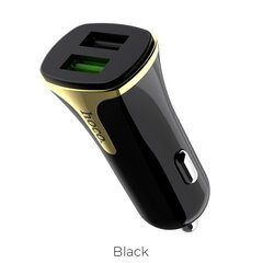 Автомобильная зарядка с 2 USB разъемами Hoco Z31 Quick Charge 3.0 (3.4A), черная цена и информация | Зарядные устройства для телефонов | kaup24.ee