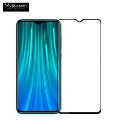 MyScreen Diamond Edge 2,5D FULL GLUE 0,33 mm karastatud klaas musta raamiga Xiaomi Redmi Note 8 jaoks цена и информация | Защитные пленки для телефонов | kaup24.ee