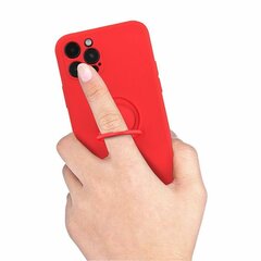 Mocco Pastel Ring Silicone Back Case for Samsung Galaxy S21 FE 5G Red hind ja info | Telefoni kaaned, ümbrised | kaup24.ee