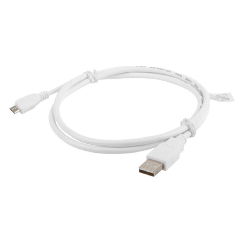 DCO Vastupidav TPE Üldine Micro USB kuni USB Andme- ja Kiirlaadimiskaabel 2.4A 1m Valge hind ja info | Mobiiltelefonide kaablid | kaup24.ee