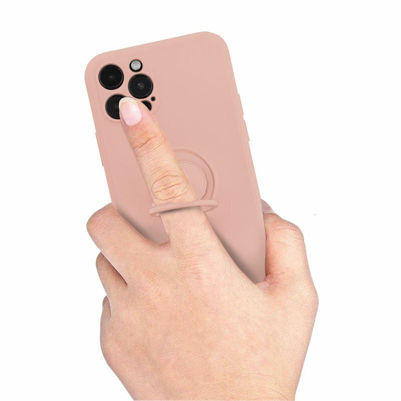 Mocco Pastel Ring Silicone Back Case for Samsung Galaxy S22 Ultra 5G Pink hind ja info | Telefoni kaaned, ümbrised | kaup24.ee