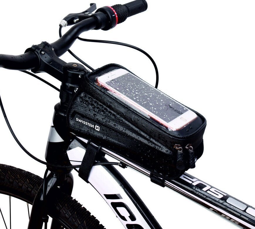 Swissten Waterproof Bike holder / bag For 5.4 - 6.7 inches Mobile phones Black hind ja info | Mobiiltelefonide hoidjad | kaup24.ee