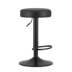 Барный-полубарный стул Rojst, искусственная кожа, черный цена и информация | Стулья для кухни и столовой | kaup24.ee