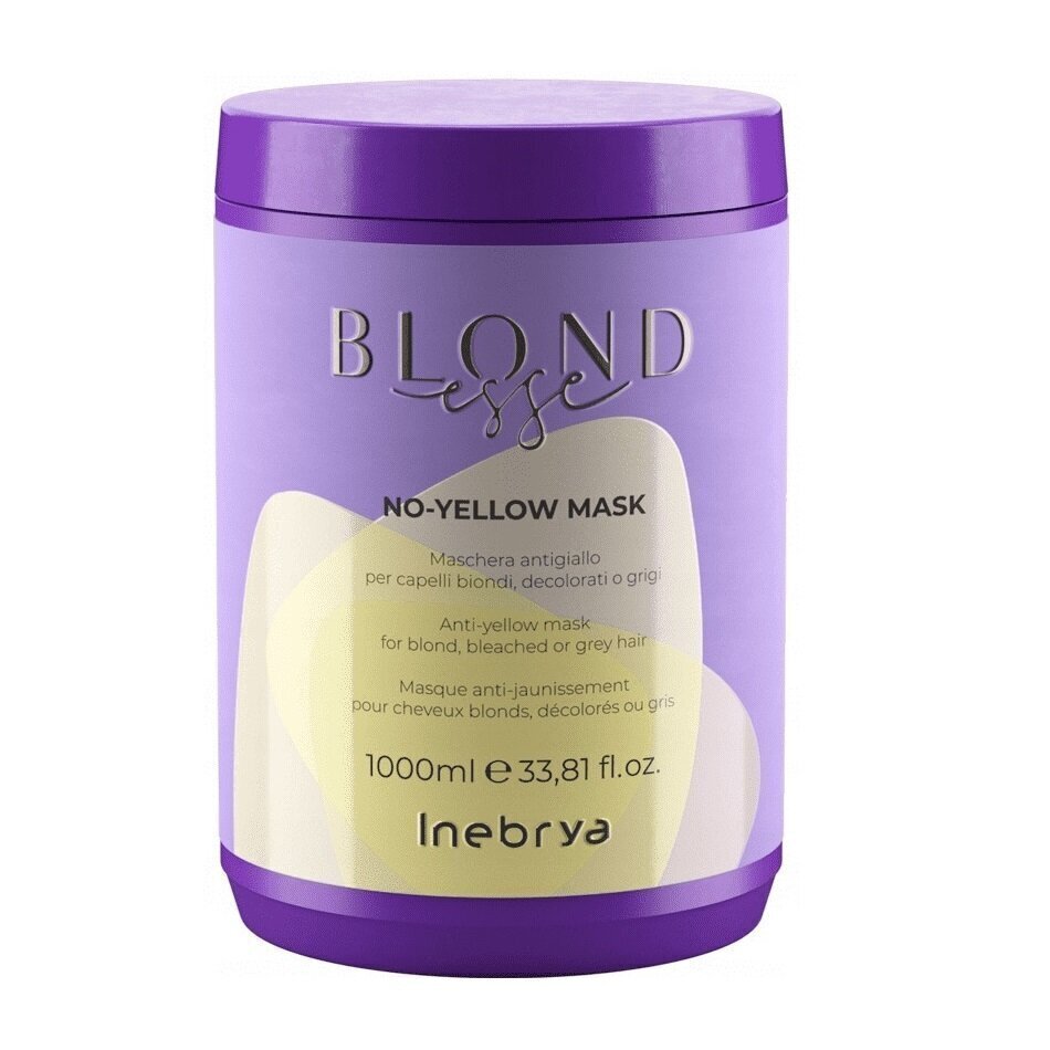 Neutraliseeriv juuksemask Inebrya Blondesse No-Yellow 1000 ml hind ja info | Maskid, õlid, seerumid | kaup24.ee