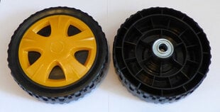 Пластиковое универсальное колесо с резиной 175мм цена и информация | Запчасти для садовой техники | kaup24.ee