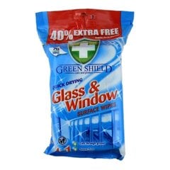 Салфетки для мытья окон и стекол Green Shield, 50 шт. цена и информация | Очистители | kaup24.ee