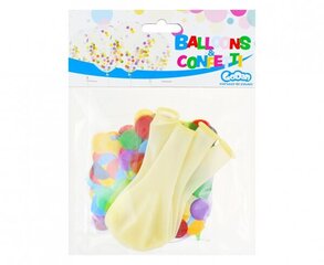 Heeliumi õhupallid, läbipaistvad, värvilised konfetid, 4 tk цена и информация | Шарики | kaup24.ee