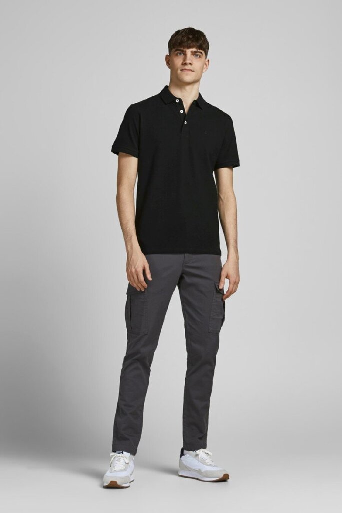 JACK & JONES meeste polosärk 12136668*05, must 5715102231935 hind ja info | Meeste T-särgid | kaup24.ee