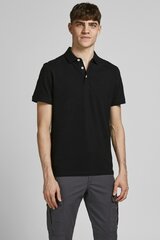 JACK & JONES meeste polosärk 12136668*05, must 5715102231935 hind ja info | Meeste T-särgid | kaup24.ee