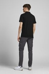 JACK & JONES meeste polosärk 12136668*05, must 5715102231935 цена и информация | Мужские футболки | kaup24.ee