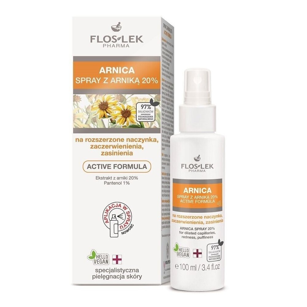 Näosprei Floslek Pharma Arnica 100 ml цена и информация | Näoõlid, seerumid | kaup24.ee