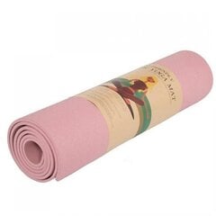 Гимнастический коврик Springos, 183x61x0,6 см, светло-розовый цена и информация | Коврики для йоги, фитнеса | kaup24.ee