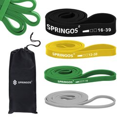 Набор резин сопротивления Springos FA0131 цена и информация | Фитнес-резинки, гимнастические кольца | kaup24.ee