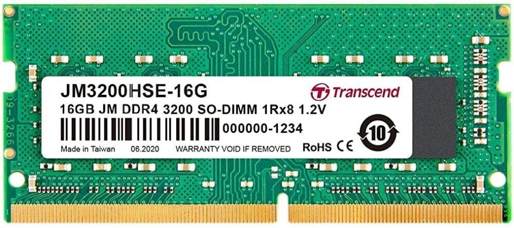 Operatiivmälu Transcend JM3200HSE-16G hind ja info | Operatiivmälu (RAM) | kaup24.ee