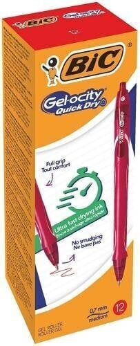 BIC Geelpliiats Gelocity QUICK DRY, Punane. 12 tk. 494671 - hind ja info | Kirjutusvahendid | kaup24.ee