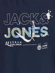 Детская футболка JACK & JONES 12206162*02, тёмно-синяя 5715217249511 цена и информация | Рубашки для мальчиков | kaup24.ee