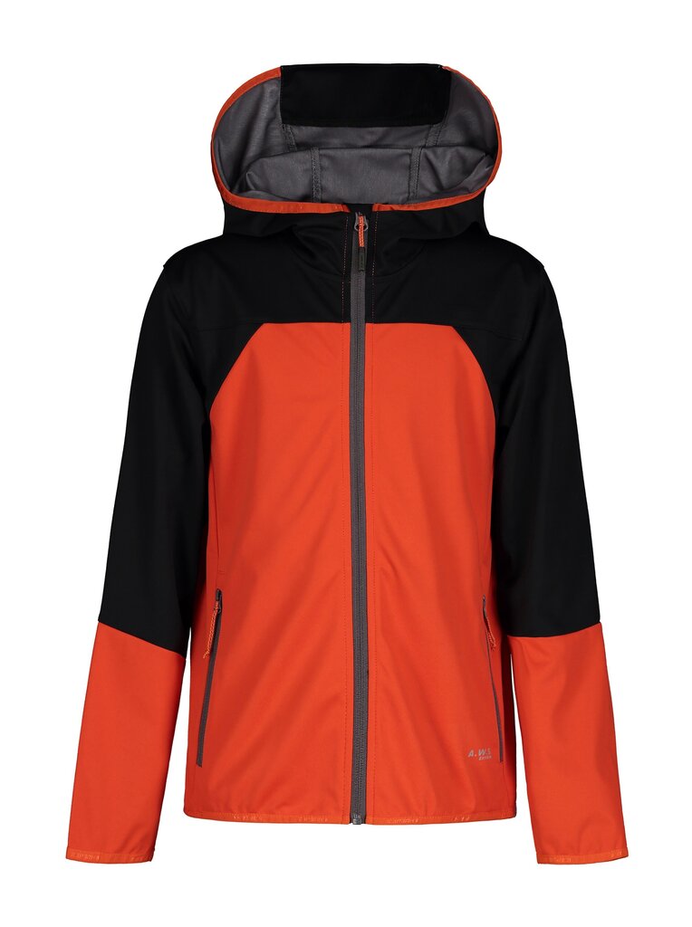 Icepeak laste softshell jope Keo 51871-9*642, oranž/must 6438513936518 hind ja info | Poiste kampsunid, vestid ja jakid | kaup24.ee