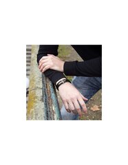Troli Черный кожаный браслет с крестиком Leather VPH1291D цена и информация | Мужские украшения | kaup24.ee