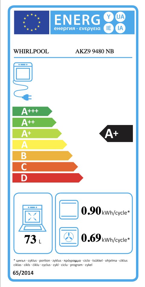 Whirlpool AKZ9 9480 NB hind ja info | Ahjud | kaup24.ee