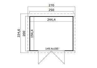 Aiakuur Zambezi3 4,8 m² hind ja info | Kuurid ja aiamajad | kaup24.ee