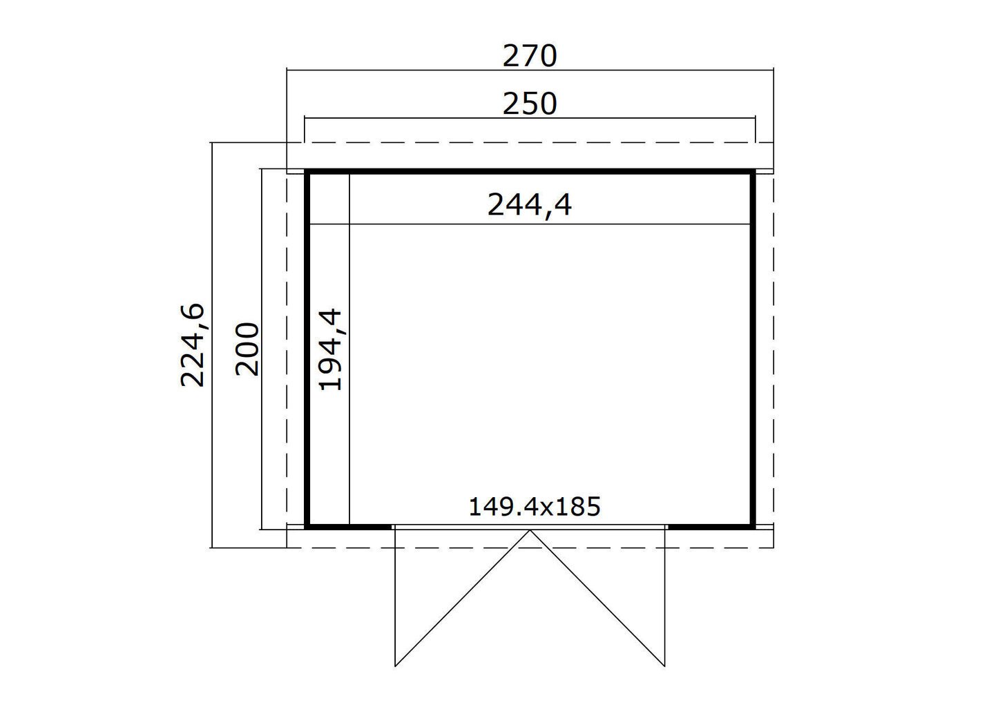 Aiakuur Zambezi3 4,8 m² цена и информация | Kuurid ja aiamajad | kaup24.ee