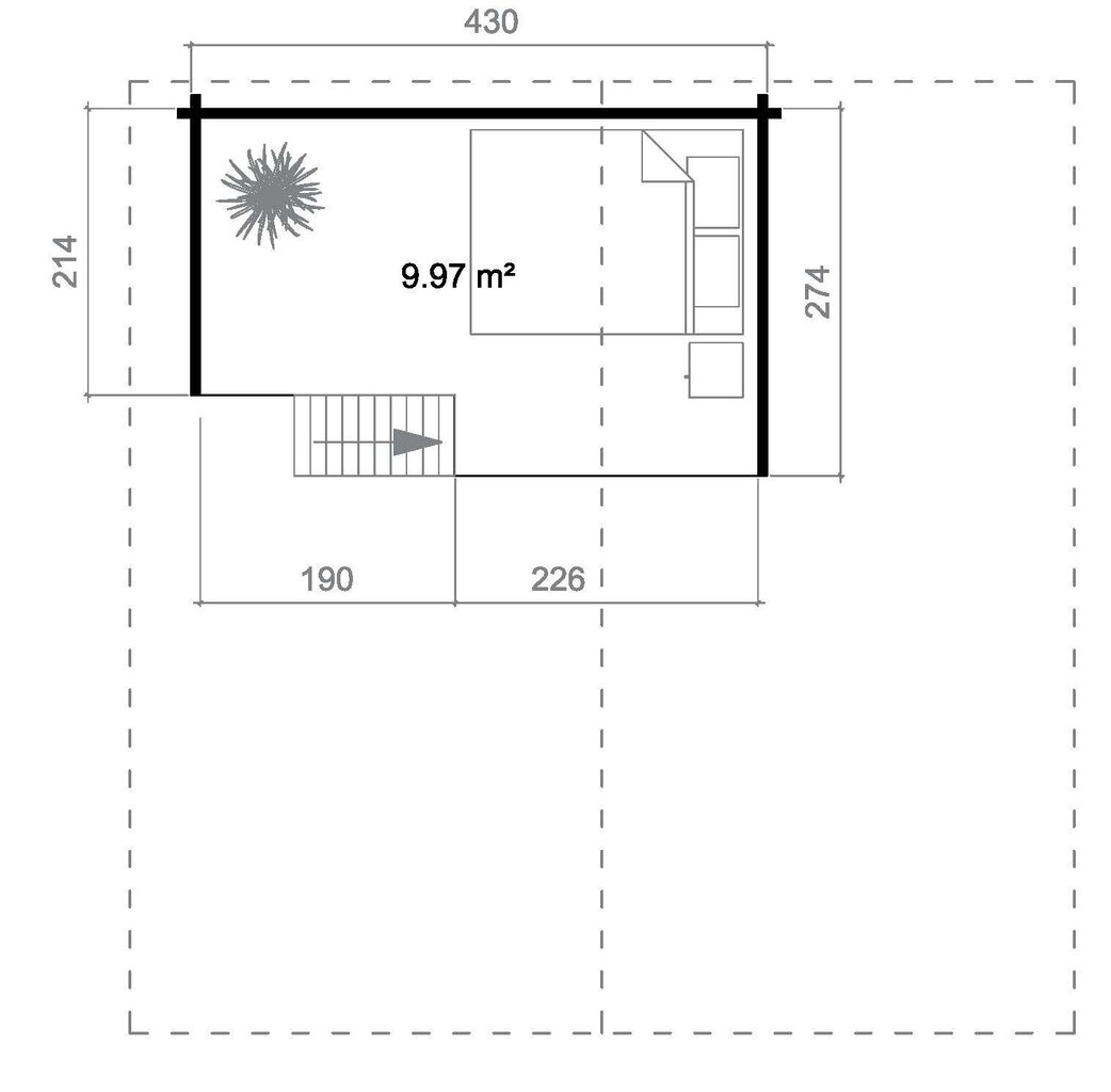 Suvemaja Misso 22,7m² + magamiskorrus 10m² ja terrass 12m² hind ja info | Kuurid ja aiamajad | kaup24.ee