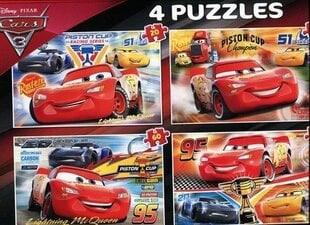 Puslede komplekt 4in1 Clementoni Cars 07611 цена и информация | Пазлы | kaup24.ee